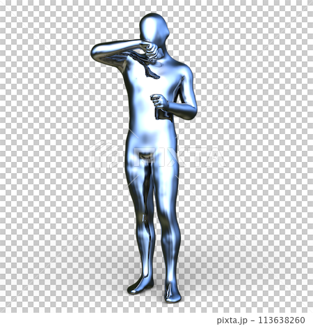 ポーズをとる男性 113638260