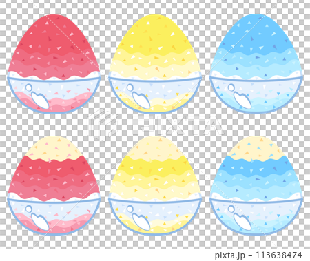 Illustration of shaved ice 113638474