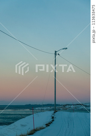 Norwegian winter landscape 113638475