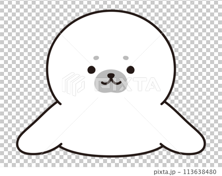 アザラシの赤ちゃんのイラスト 113638480