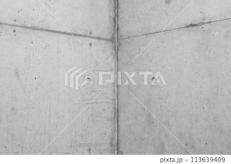 打ちっ放しのコンクリートの部屋の角の背景 モノクロ 打ちっ放しのコンクリートの部屋の角の背景 モノクロ 113639409