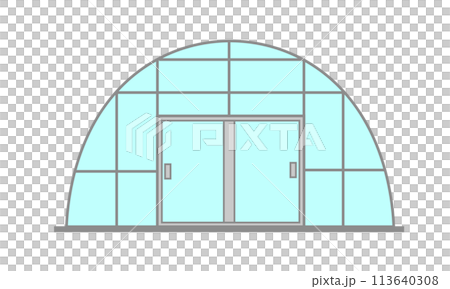 Front view of vinyl greenhouse Front view of vinyl greenhouse 113640308