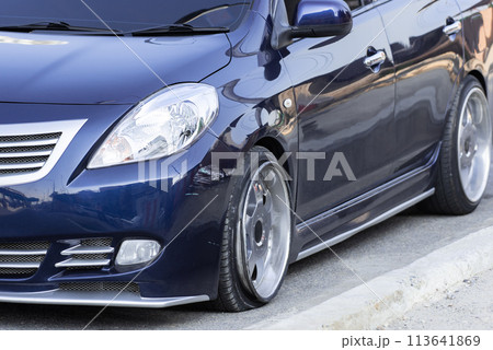 Car crash from car accident on the road 113641869