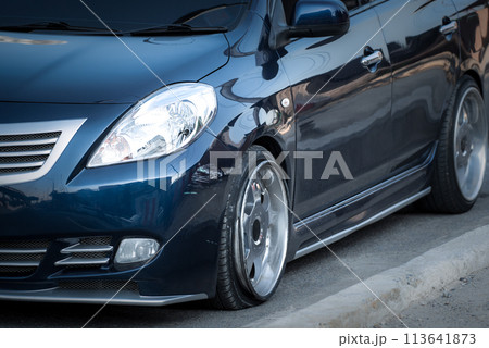 Car crash from car accident on the road 113641873