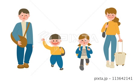旅行する家族 113642141