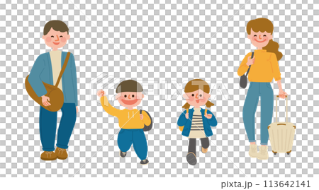 旅行する家族 113642141