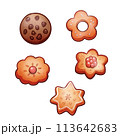 色々なクッキーのイラストセット 113642683
