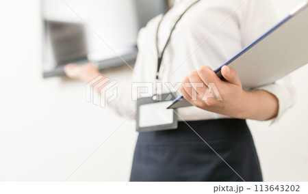 企業のオフィスでのビジネスシーン 企業のオフィスでのビジネスシーン 113643202