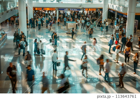 混雑するターミナル 113643761