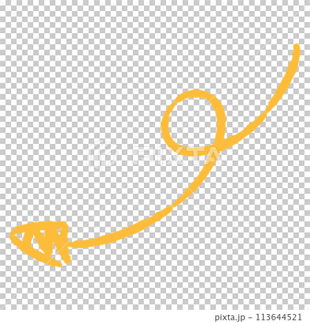 Illustration of a curved hand-drawn arrow (color) Illustration of a curved hand-drawn arrow (color) 113644521