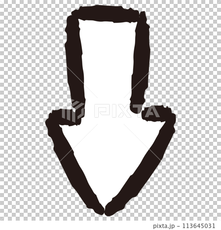 直箭頭圖（黑白） 113645031