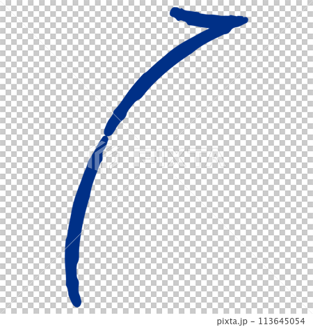 Curved arrow illustration (color) 113645054