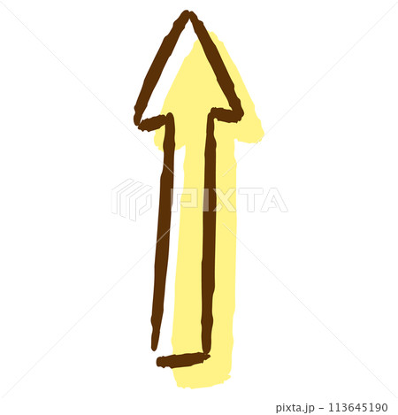 まっすぐな矢印のイラスト（カラー） 113645190