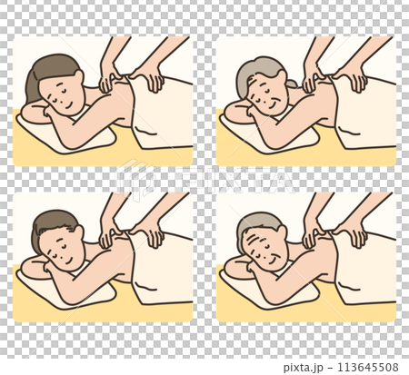 illustration of a person receiving a massage 113645508