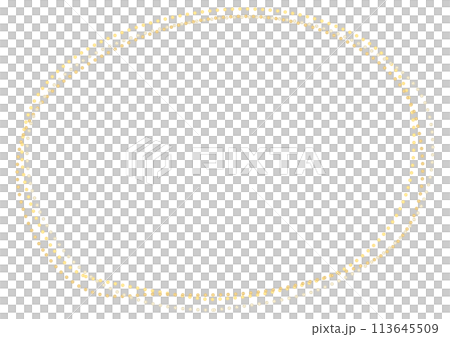 黃色手繪重疊橢圓形框架 113645509