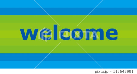 welcome　ウェルカム　ボーダー 113645991