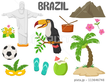 Set of Brazil famous landmarks Set of Brazil famous landmarks 113646748