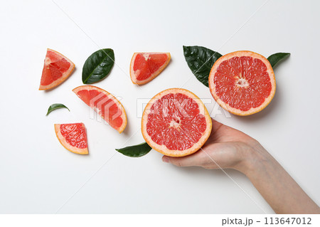 Juicy summer fruit - grapefruit, concept of fresh food Juicy summer fruit - grapefruit, concept of fresh food 113647012