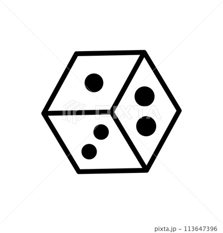 Dice icon line design template isolated illustration Dice icon line design template isolated illustration 113647396