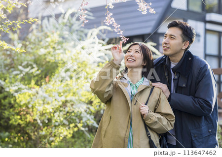 春に旅する若いカップル 春に旅する若いカップル 113647462