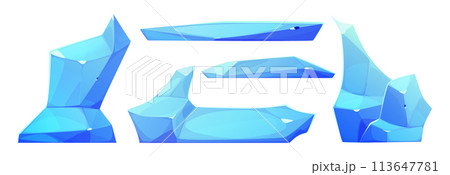 Game crystal iceberg block, winter vector glacier 113647781