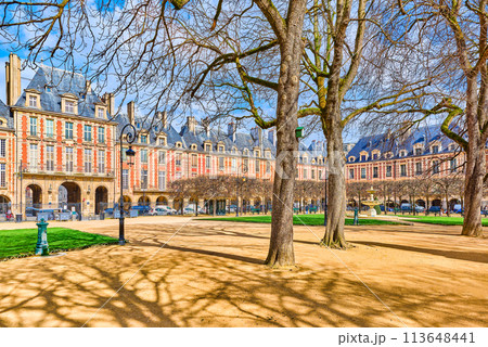 Fabulous Place des Vosges in the heart of Paris. Fabulous Place des Vosges in the heart of Paris. 113648441