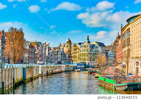 Fabulous, magnificent Amsterdam in early spring. 113648555
