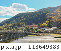 渡月橋から嵐山を望む 113649383