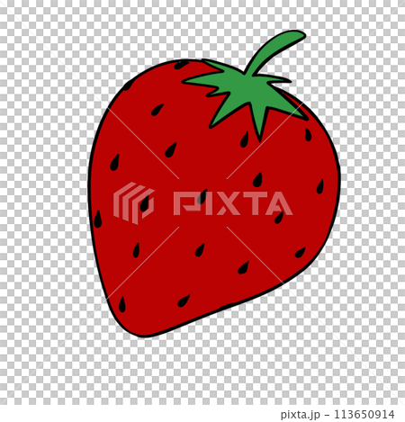 真っ赤なイチゴのイラスト 113650914