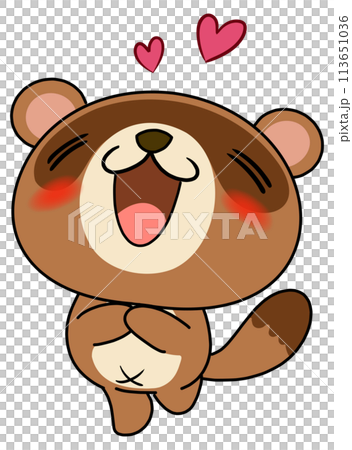 狸 単体 デレデレ 狸 単体 デレデレ 113651036