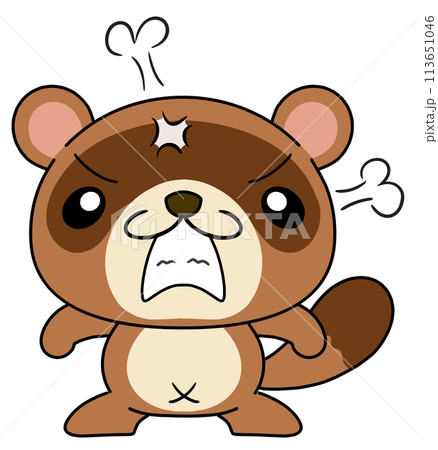 狸 単体 怒る1 狸 単体 怒る1 113651046