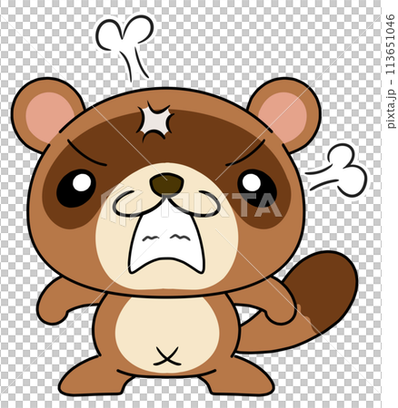 狸 単体 怒る1 狸 単体 怒る1 113651046