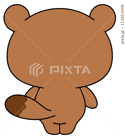 狸 単体 背中 狸 単体 背中 113651049