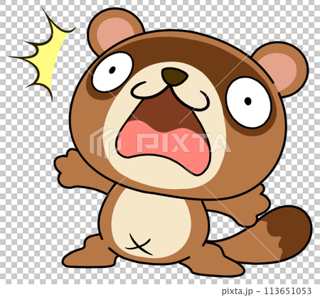 狸　単体　驚く1 113651053