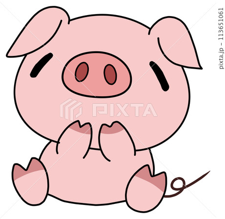 豚（ピンク）　単体　ニコニコ 113651061