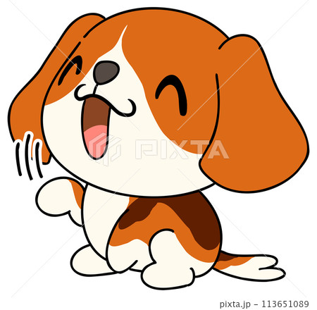 犬(ビーグル) 単体 お手 犬(ビーグル) 単体 お手 113651089