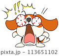 犬（ビーグル）　単体　驚く2 113651102
