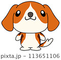 犬（ビーグル）　単体　正面1 113651106
