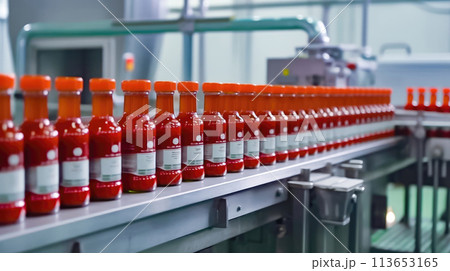 Food Processing Plant: Tomato Juice Production - Generative AI Food Processing Plant: Tomato Juice Production - Generative AI 113653165