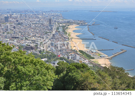 神戸市街と須磨の海岸 神戸市街と須磨の海岸 113654345