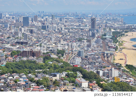 神戸市街と須磨の海岸 神戸市街と須磨の海岸 113654417