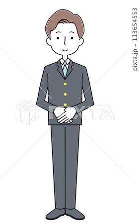 （男性）キャビンアテンダントのイラスト 113654553