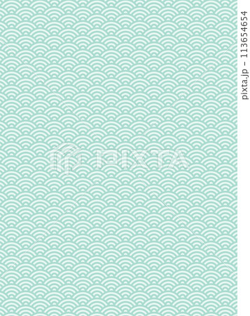 和風背景 パステルカラーの青海波模様 縦長 ブルー 和風背景 パステルカラーの青海波模様 縦長 ブルー 113654654