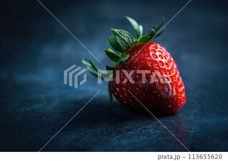 Macro shot of a luscious strawberry, with its...のイラスト素材 [113655620] - PIXTA