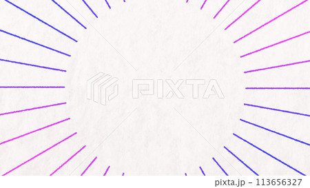 紙の質感がある背景と中央から広がる線のイラスト　白背景 113656327
