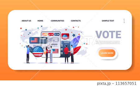 election day concept voters casting ballots at polling place during voting people holding paper ballots horizontal copy space election day concept voters casting ballots at polling place during voting people holding paper ballots horizontal copy space 113657051