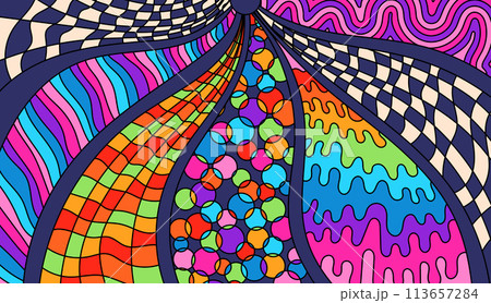 Abstract hippie decor. Abstract hippie decor. 113657284