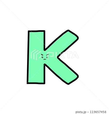 シンプルで可愛いアルファベットの『K』 113657458