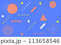 Group of retro design elements. Pattern from 113658546