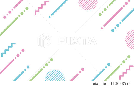 Colorful pattern from geometric shapes isolated on 113658555